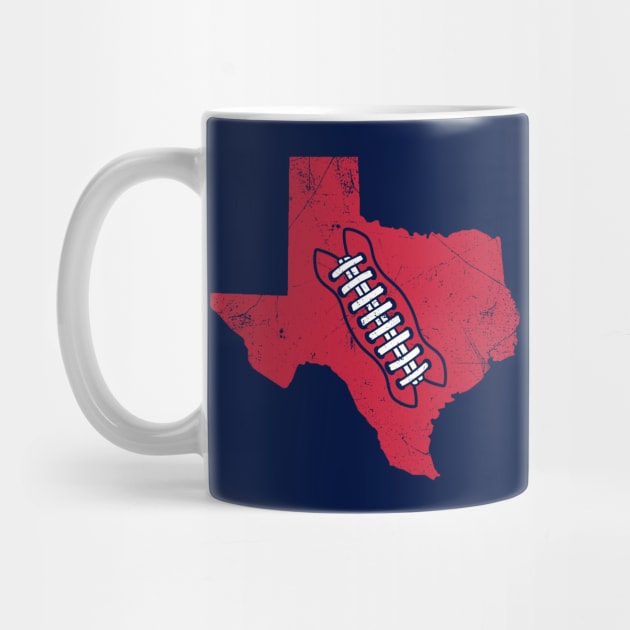 Texas Football, Retro - Navy/Red by KFig21